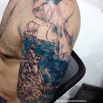 Moby Dick Tattoo by Dell Nascimento #mobydick #watercolor #watercolorartist #contemporary #DellNascimento