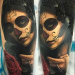 Awesome dead girl tattoo by #JakeRoss