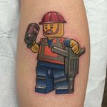 Construction man. (via IG - goodpointtattoos) #LegoTattoo #Lego #Legos #Construction