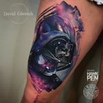 Darth Vader Tattoo by David Giersch #darthvader #darthvadertattoo #watercolor #starwars #watercolortattoo #watercolorrealism #portraitrealism #colorrealism #DavidGiersch