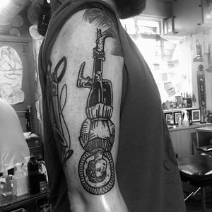 The Hanged man tattoo by @kolahari #kolaharitattoo #black #blackwork #linework #thecirclelondonsoho #esoteric #tarotcardtattoo
