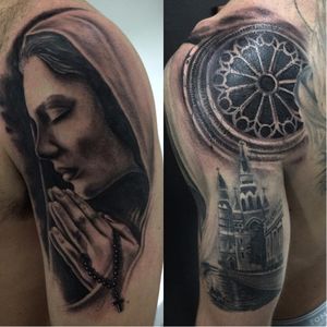 #religiosa #oração #prayinghands #catedral #MarceloSmashKieling #MarceloSmashTattoo #pretoecinza #blackandgrey #realismo #TatuadoresDoBrasil #brasil