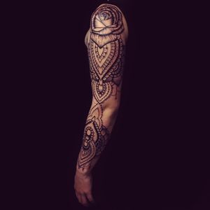 Mehndi inspired tattoo by Anais Chabane #AnaisChabane #ornamental #mehndi #mehndiinspired #rose