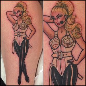 A Madonna pinup by Clare Clarity (IG—clareclarity). #ClareClarity #CryBaby#pinups #traditional #WandaWayward