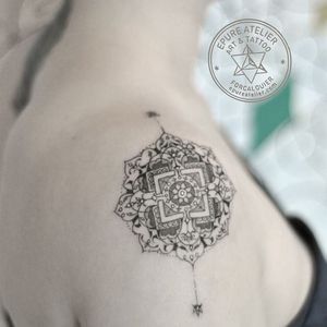 Mandala tattoo by Marie Roura #MarieRoura #graphic #spiritual #geometric #mandala