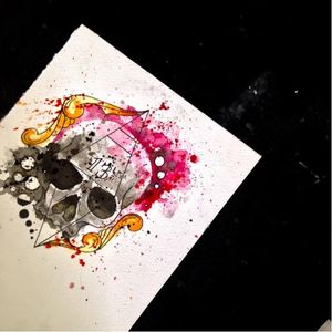 #caveira #skull #RobertoFelizatti #aquarela #watercolor #ilustração #desenhosexclusivos #coloridas #brasil #brazil #portugues #portuguese
