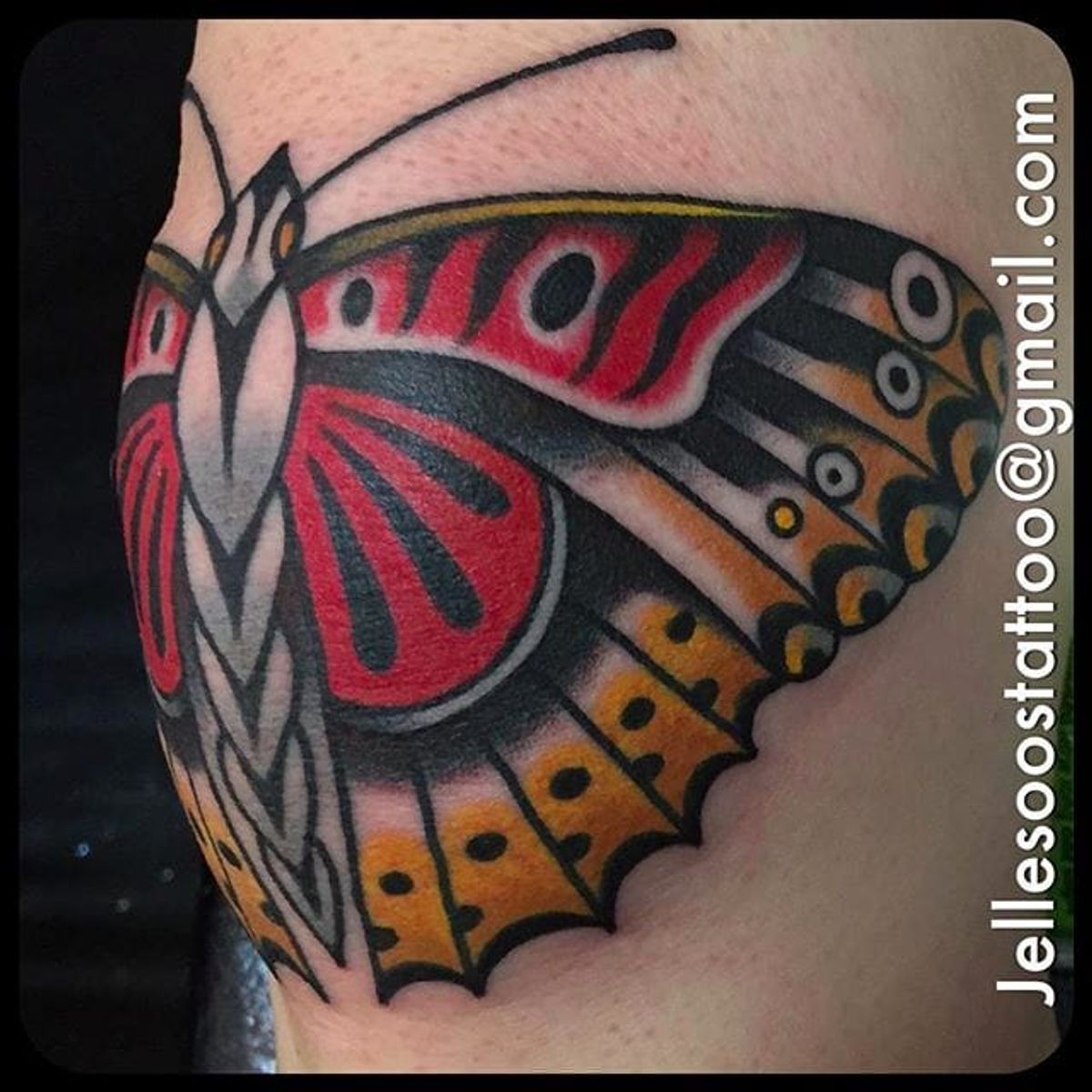 Tattoo Uploaded By Rcallejatattoo • Clean Butterfly Elbow Tattoo Done 