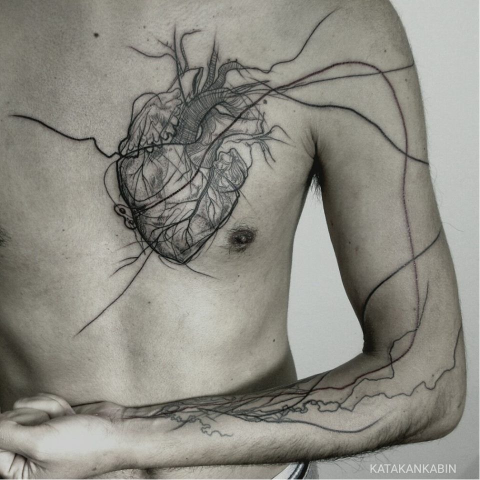 Anatomical Heart-tattoo Design-digital File-svg-dxf-png-jpg - Etsy