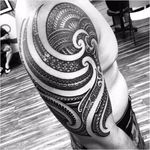 Elegant tattoo by Alipate Fetuli #AlipateFetuli #polynesian #ethnic #tribal #blackwork #traditional
