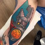 Astronaut Tattoo by Piotr Gie #NeoTraditional #NeoTraditionalArtist #NeoTraditionalTattoos #ModernTattoos #BoldTattoos #PiotrGie