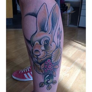 Hare Tattoo by Jay Muirhead #hare #animal #contemporary #JayMuirhead