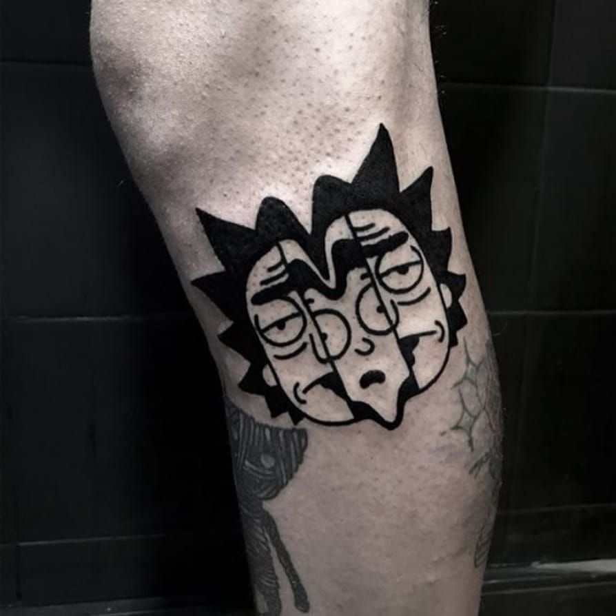 Share 75+ simple rick and morty tattoo latest - in.cdgdbentre