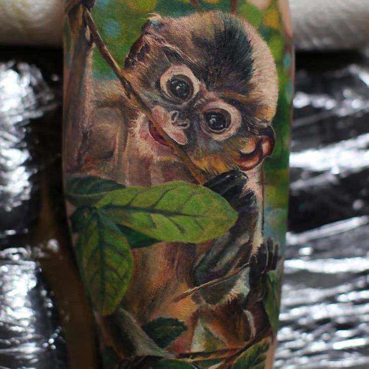 Space Monkey Tattoo  Headless Hands Custom Tattoos