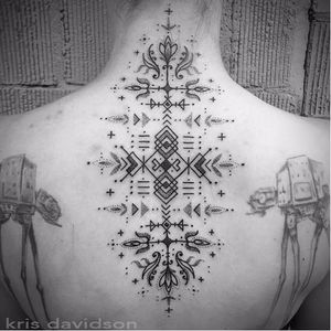 Beautiful tattoo by Kris Davidson #KrisDavidson #dotwork #sacred