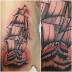 Ship Tattoo by Stizzo #traditional #fineline #traditionalfineline #ship #sea #classictattoos #Stizzo