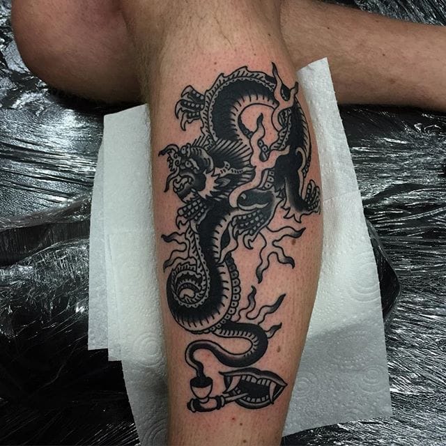 Dragon tattoo by © Schr Tattoo. : r/blackTattooing