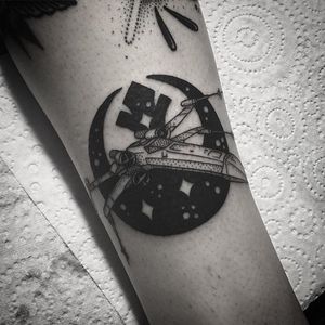 X-Wing Tattoo by Jamie Eddy #xwing #starwars #xwingstarfighter #spaceship #rogueone #theforceawekens #JamieEddy