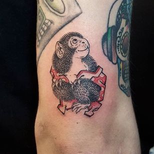 Tatuaje de mono por Jan Willem #abe #japanese #japanese #traditionaljapanese #irezumi #JanWillem