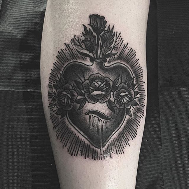 Tattoo uploaded by Robert Davies Heart tattoo by Dane Burton