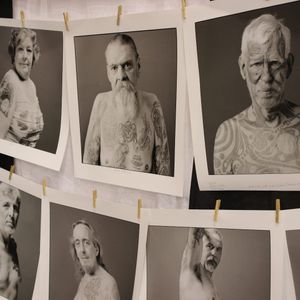 Shots from Mark Perrott's Ancient Ink series, hung at the Philadelphia Tattoo Convention. #MarkPerrott #AncientInk #Photography #Aging