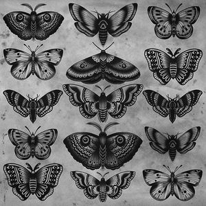 Tattoo inspired butterflies #TomGilmour #art #butterfly #tattooinspiration
