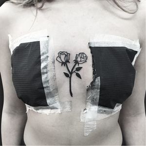 Rose tattoo by Solly Rose #SollyRose #blacktraditional #rose #flower #blackwork