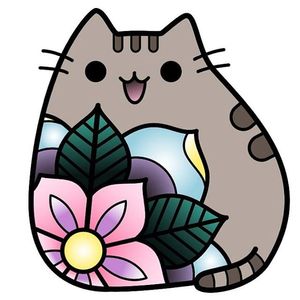 Pusheen flash design by Alex Strangler. #AlexStrangler #pusheen #kawaii #cat #cute #neko #catlover #traditional