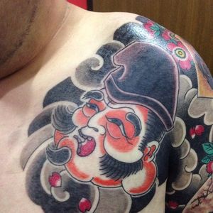 Ebisu Tattoo, unknown artist #Ebisu #Japanese #SevenGodsofFortune