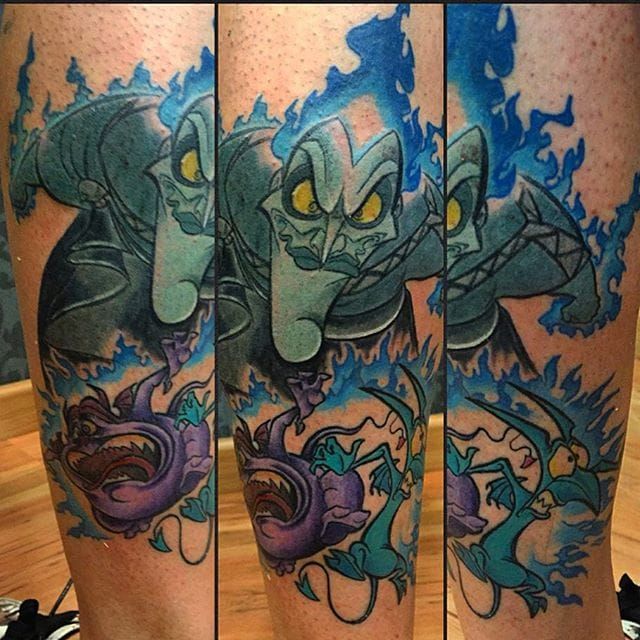 Allisin Riot on Twitter I finished up this Hades Pain and Panic tattoo  yesterday on the cool Ryan Thanks again man you sat like a rock disney  tattoo hurcules newschool inkmaster httpstcoAwgjuwaUmL 