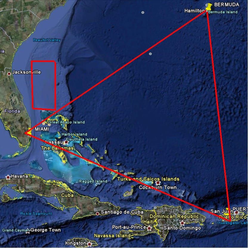 Координаты бермудского треугольника