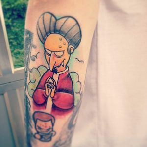 Mr Burns Tattoo by Travis Chambers #MrBurns #theSimpsons #TravisChambers