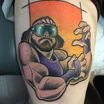 Randy Savage Tattoo by Kevin Sheppard #randysavage #randysavagetattoo #machomanrandysavage #wrestlingtattoo #wrestling #portrait #superstar #wwe #wwetattoos #sports #KevinSheppard