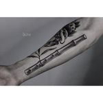 Super rad bamboo flute tattoo by Ilya Brezinski. #ilyabrezinnski #bamboo #tattoo