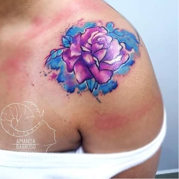 Tattoo uploaded by Dini • Rosa e fogo • Tattoodo