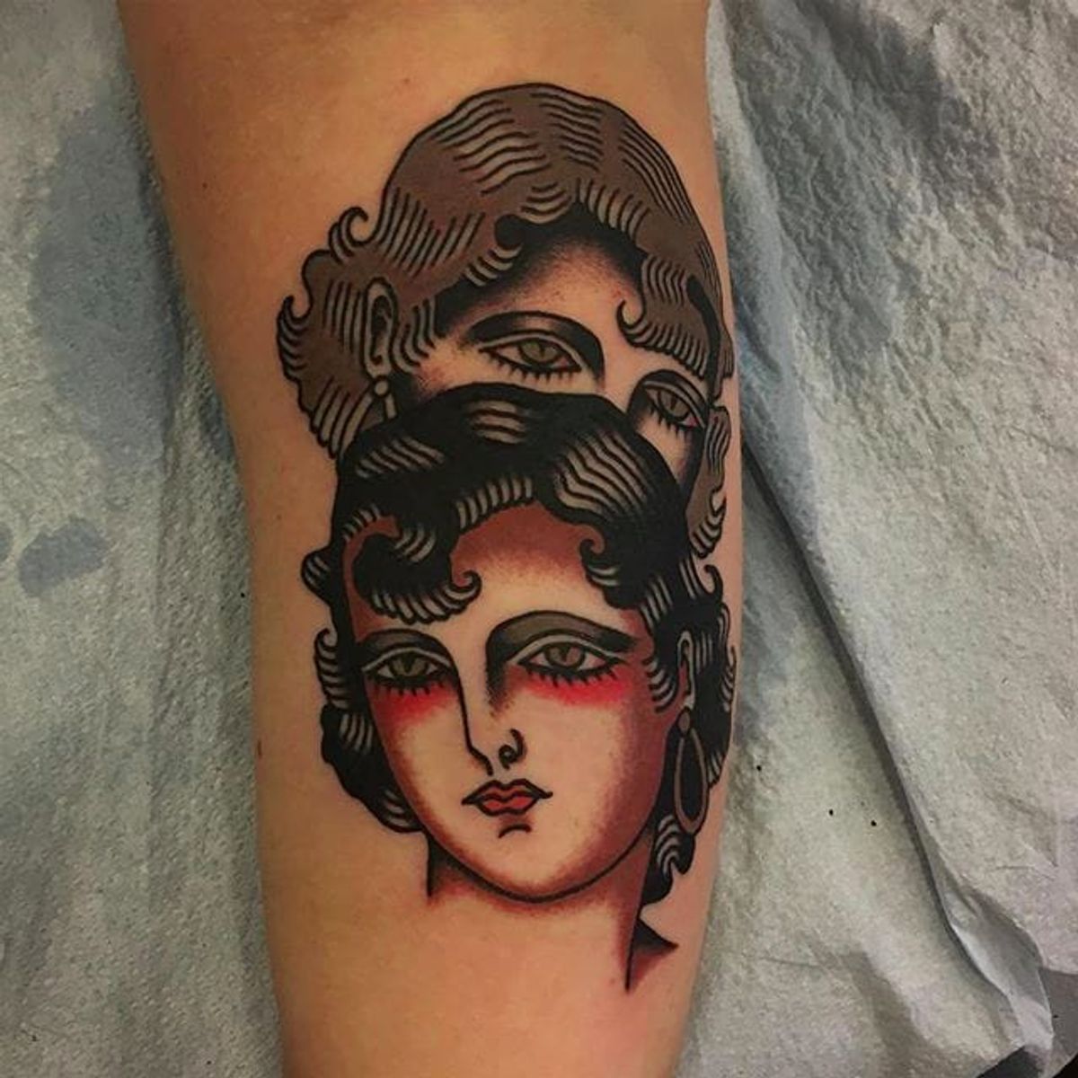 Tattoo Uploaded By Minerva • Girl Heads Tattoo By Ivan Antonyshev