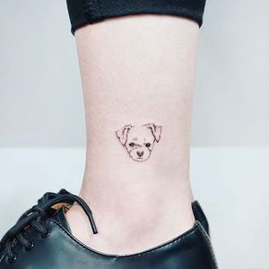 Tattooist Ida. (via IG - tattooist_ida) #micro #Ida #TattooistIda #Mini #puppy #dog
