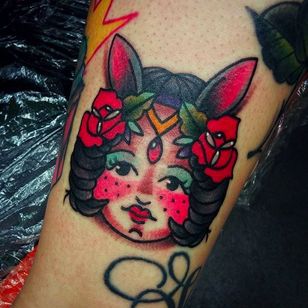 Linda chica extraña Tatuaje por Joe Fletcher @Wagabalooza