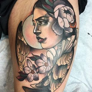 Tatuaje neotradicional #GiaRose #neotradicional #mujer #retrato #retrato de mujer