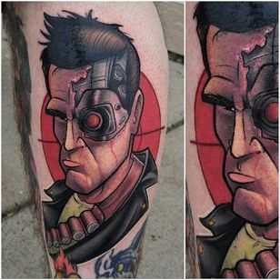 Tatuaje Terminator por Thom Bulman #terminator #terminatortattoo #newschool #popkultur #popkulturtattoos #newschoolpopculture #fedtattoos #popcultureartist #ThomBulman