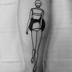Blackwork mannequin tattoo by Casper Mugridge. #CasperMugridge #blackwork #mannequin #minimalist