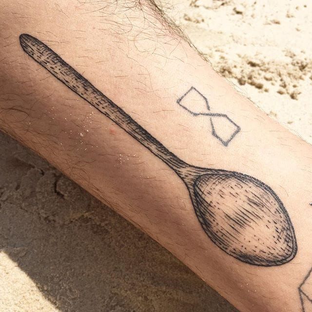 Wooden spoon  Finger tattoos Tattoos Finger