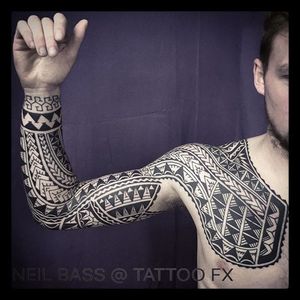 Tribal Tattoo by Neil Bass #tribal #polynesian #blackwork #NeilBass