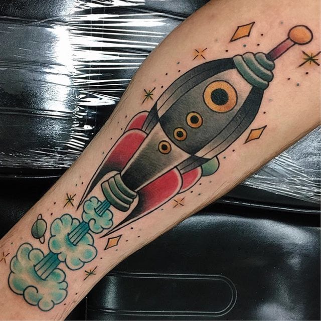 60 Rocket Ship Tattoo Designs For Men  Cool Ink Ideas