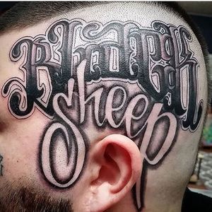Lettering Tattoo by @tattoosbytheoohzee #lettering #script #blackandgrey