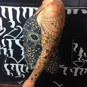 Fechamento por KD Art! #KDART #Tatuadoresbrasileiros #tattoobr #SãoCetano #maori #tribal #sleeve #manga