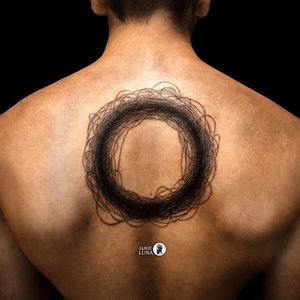 Circle tattoo by Jamie Luna #JamieLuna #blackwork #circle