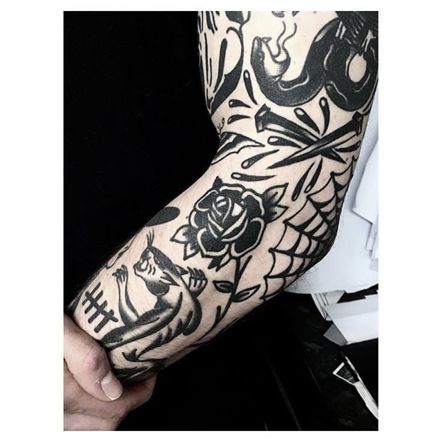 35 Blackwork Tattoo Designs And Meanings  Saved Tattoo