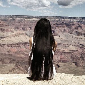 Marla Moon (IG—marla_moon) chilling at the Grand Canyon. #blackwork #delicate #finelined #illustrative #MarlaMoon
