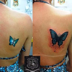 Por Maiara Moura! #MaiaraMoura #TatuadorasBrasileiras #coverup #coveruptattoo #borboleta #borboletatattoo #butterfly #butterflytattoo
