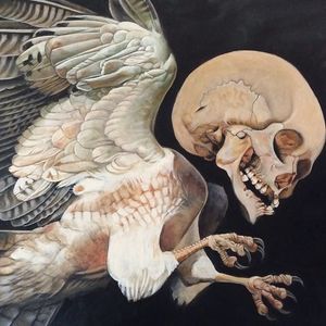 Winged Skull by Alex Reisfar (via IG-alexreisfar) #surrealism #artist #artshare #painting #fineart #AlexReisfar